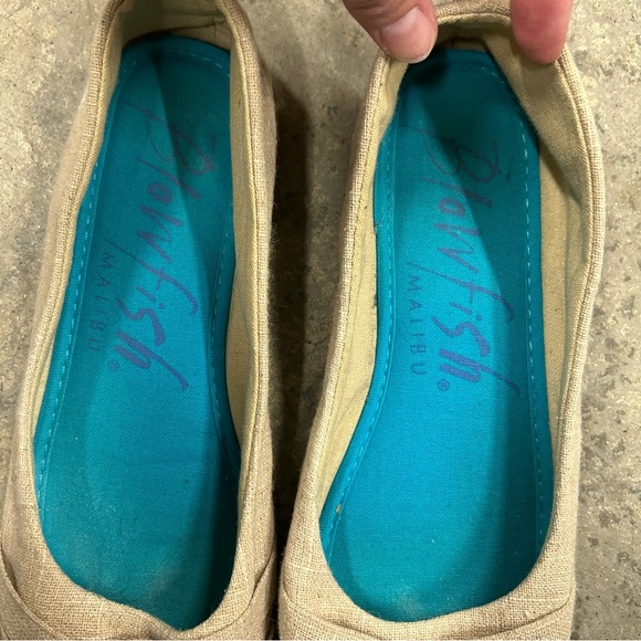 Blowfish Malibu‎ Ballet Glo Flats Women’s 10 Slip On EUC Tan/Linen B122 - Picture 6 of 12